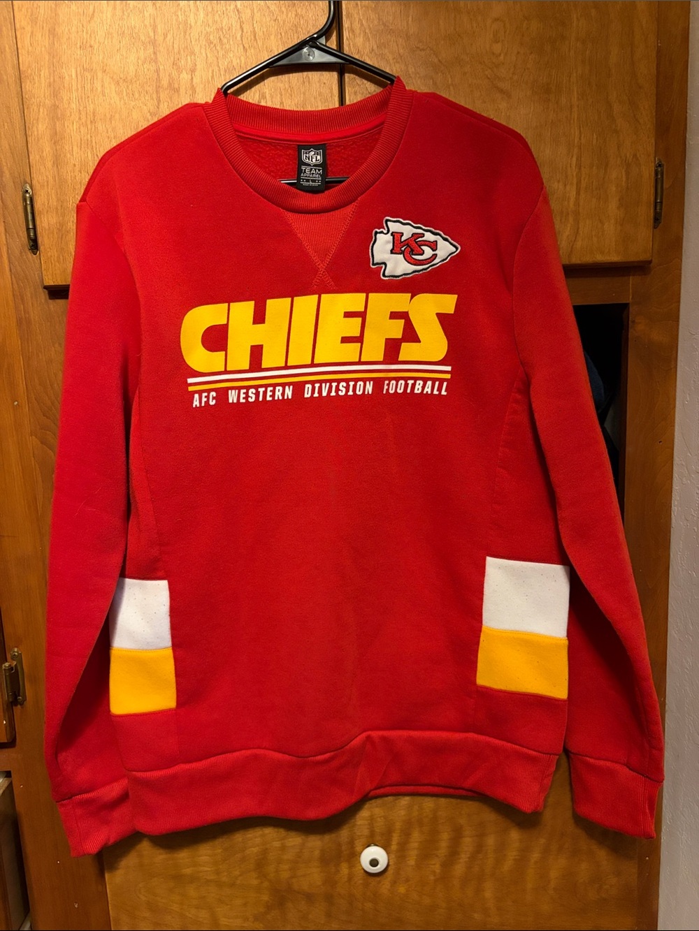 NFL Red Chiefs Crewneck Sweatshirt with Yellow and White Accents